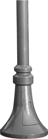 AV10: Series AV10 poles are 8’ to 16’ in height including a cast aluminum structural base and a 4” O.D. straight round aluminum shaft. The pole is designed to accommodate up to two fixtures on a pole top assembly with a maximum 36” O.C. fixture span.